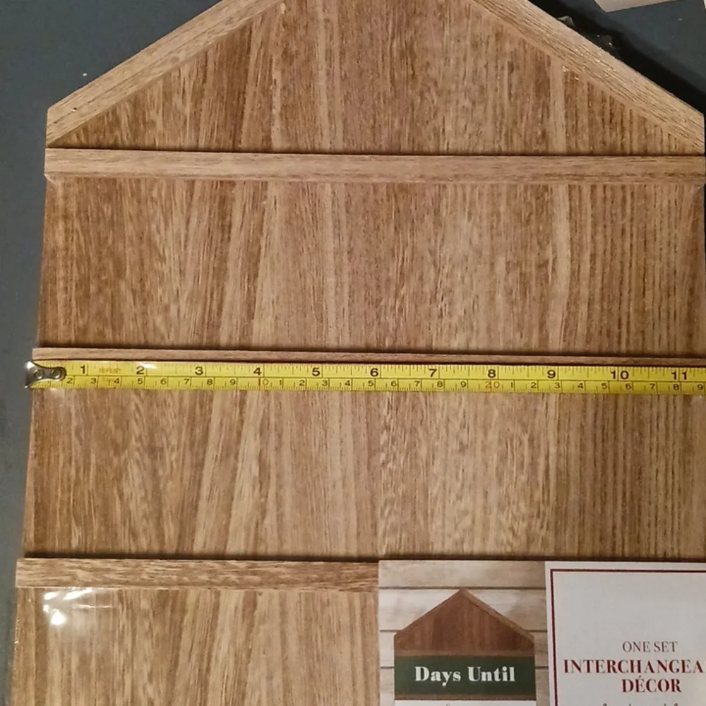Days Until Christmas Hanging Wooden House Calendar 18 Double sided Prints New